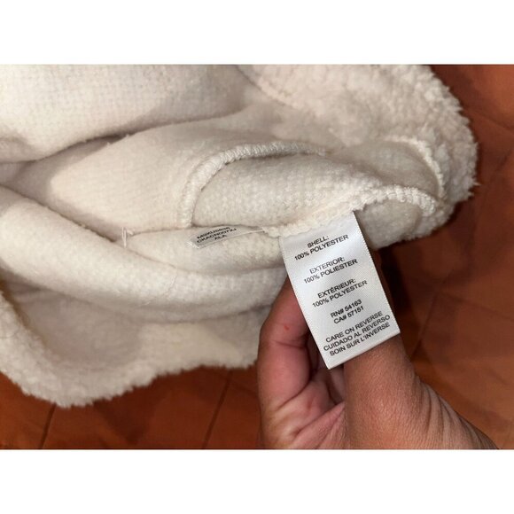 NWT Calvin Klein Cream Sherpa Fleece With Full-Zip Closure & Pockets Women's Ves - Picture 7 of 9